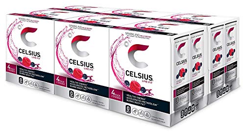 CELSIUS Fitness Energy Drink 12 Fl Oz, Sparkling Wild Berry (Pack of 24) thumbnail