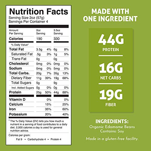 The Only Bean - Organic Edamame Spaghetti Pasta - High Protein  Keto Friendly  Gluten-Free  Vegan  Non-GMO  Kosher  Low Carb  Plant-Based Bean Noodles thumbnail