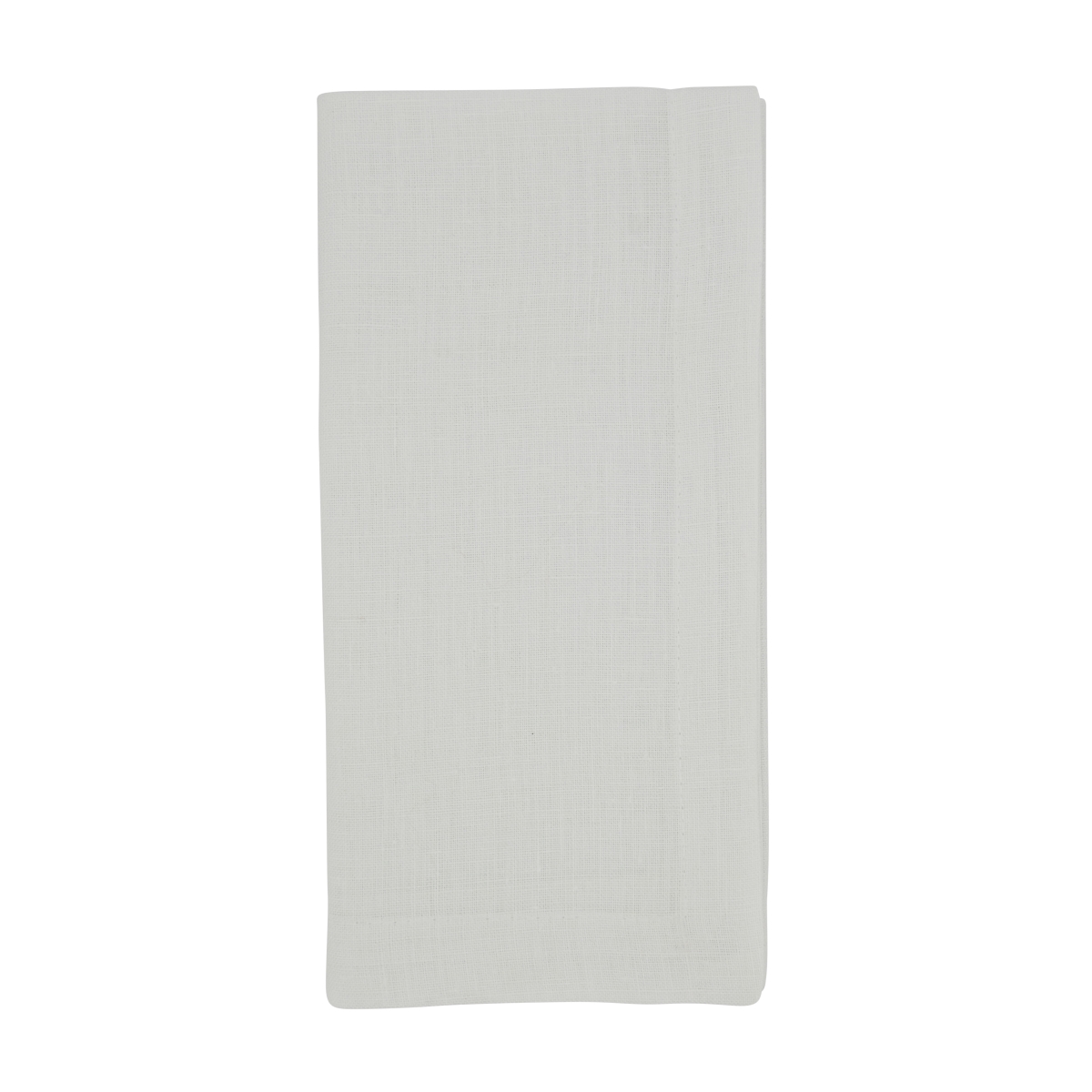 9905.W10S 10 in. Plain Linen Tea Napkins, White - Set of 4