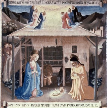 The Nativity 1438-1445 Fra Angelico (ca1395-1455 Italian) Fresco Museo Di San Marco Florence Italy Canvas Art - Fra Angelico (18 X 24)