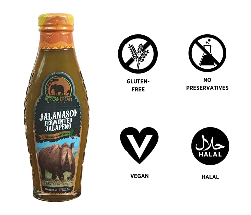 African Dream Foods Jalanasco - Fermented Jalapeno Hot Sauce  5 Fl Oz  5PK thumbnail