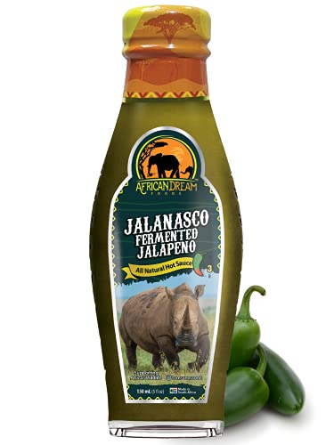 African Dream Foods Jalanasco - Fermented Jalapeno Hot Sauce  5 Fl Oz
