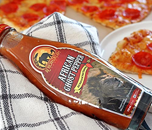 African Ghost Pepper Hot Sauce by African Dream Foods | All Natural Hot Sauce | Made in Africa | 5 Fl Oz Glass Bottle thumbnail