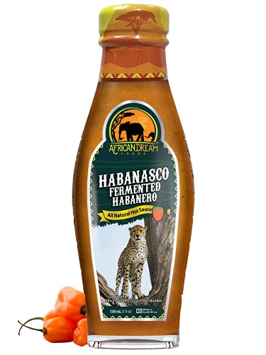 African Dream Foods  Habanasco- Fermented Habanero Hot Sauce  5 Fl Oz