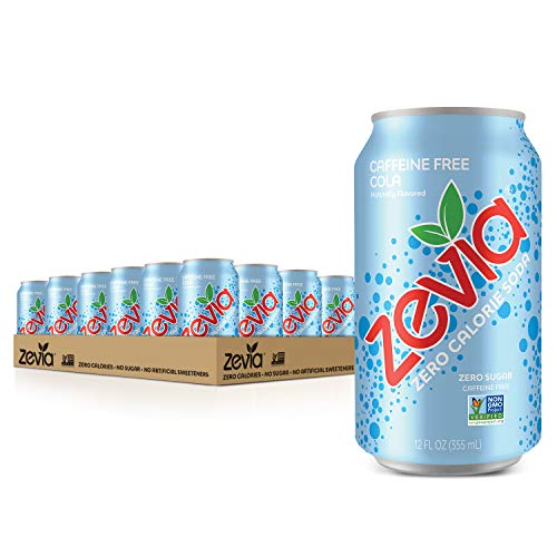 Zevia Zero Sugar  Caffeine Free Cola Soda  12 Fl Oz (Pack of 24)