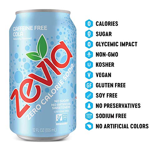 Zevia Zero Sugar  Caffeine Free Cola Soda  12 Fl Oz (Pack of 24) thumbnail