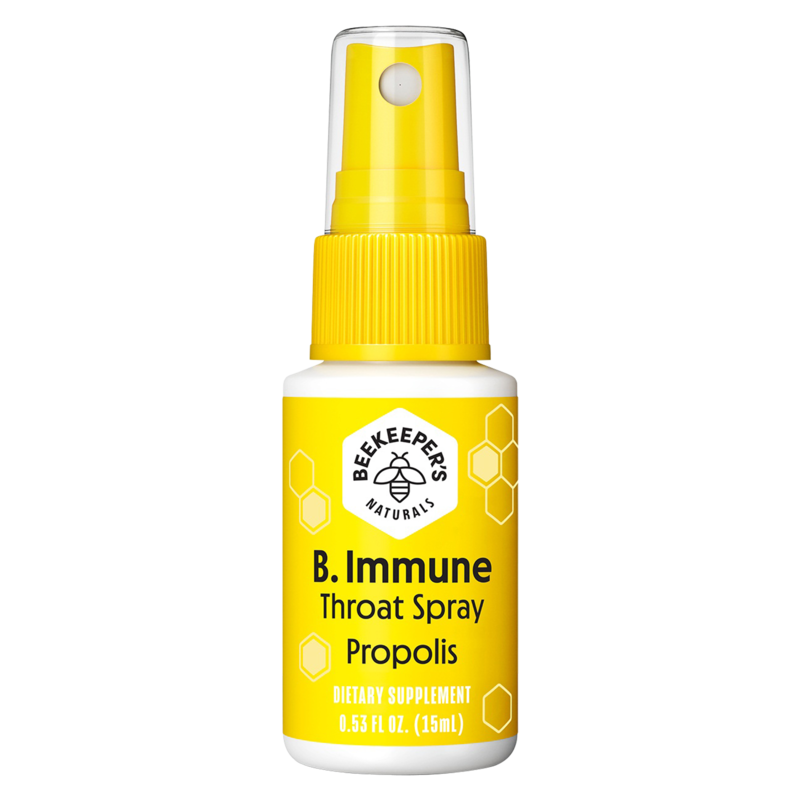 Beekeeper's Naturals, Propolis Immune Support, Daily Throat Spray, 0.53 Fl Oz (15 Ml)