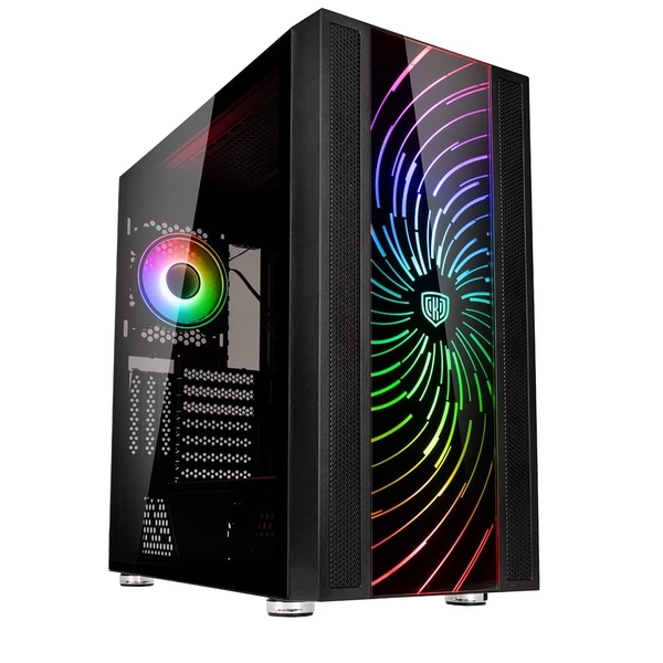 Kolink Unity Adapt ARGB Tempered Glass ATX Mid Tower PC Case - Black
