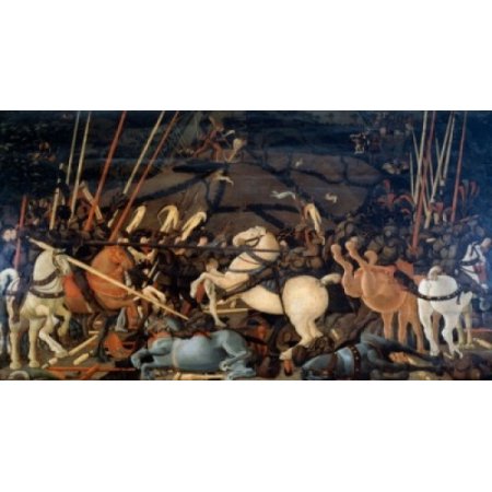 Battle of San Romano Ca 1455 Paolo Uccello (1397-1475 Italian) Tempera on Wood Panel Galleria Degli Uffizi Florence Italy Canvas Art - Paolo Uccello (