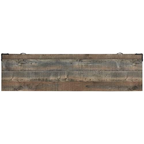 Signature Design by Ashley Trinell Rustic Entertainment Center Bridge, Sold Seperately, Brown with Gray Planked Finish