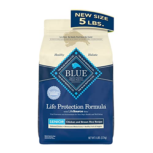 Blue Buffalo Life Protection Formula Senior Dry Dog Food  Chicken & Brown Rice  5lbs