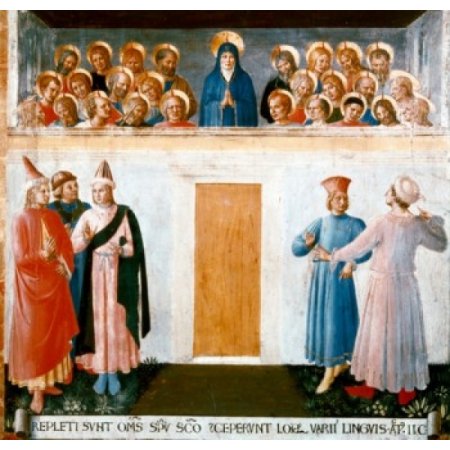 Descent of the Holy Ghost by Fra Angelico (ca1395-1455) Canvas Art - Fra Angelico (24 X 36)