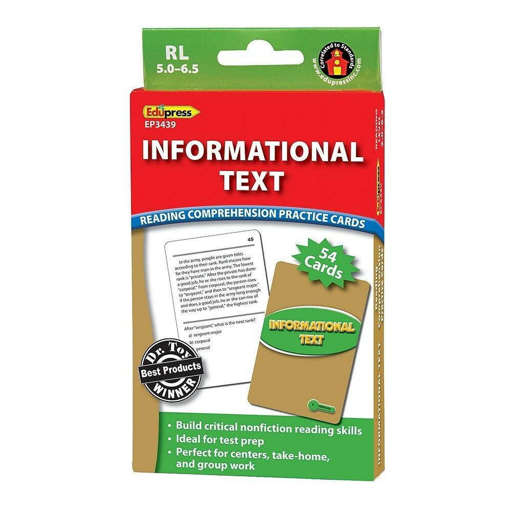 Edupress Informational Text Reading Comprehension Practice Card, Green (EP-3439)