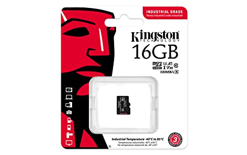 Kingston 16 GB Industrial Grade MicroSDHC MicroSD, Class 10, U3, A1, UHS-I thumbnail