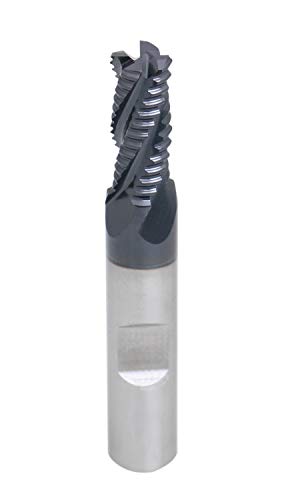 Accusize Industrial Tools 5/16'' by 3/8'' by 3/4'' Flt Length, 2-1/2'' Oal, 4 Flute, Standard Tooth M42 8% Cobalt Tialn Roughing End Mill, 1102-0516 thumbnail