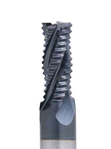 Accusize Industrial Tools 5/16'' by 3/8'' by 3/4'' Flt Length, 2-1/2'' Oal, 4 Flute, Standard Tooth M42 8% Cobalt Tialn Roughing End Mill, 1102-0516 thumbnail
