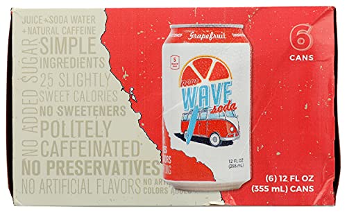 New Wave Soda, Soda Grapefruit, 12 Fl Oz, 6 Pack thumbnail