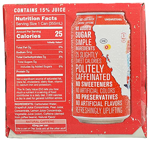 New Wave Soda, Soda Grapefruit, 12 Fl Oz, 6 Pack thumbnail