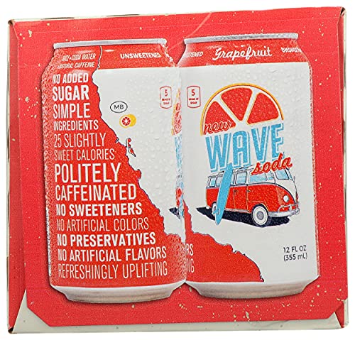 New Wave Soda, Soda Grapefruit, 12 Fl Oz, 6 Pack thumbnail