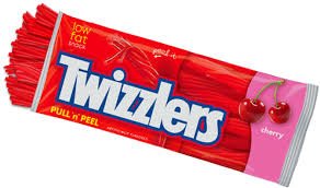 TWIZZLERS, PULL 'N' PEEL CANDY, CHERRY, CHERRY