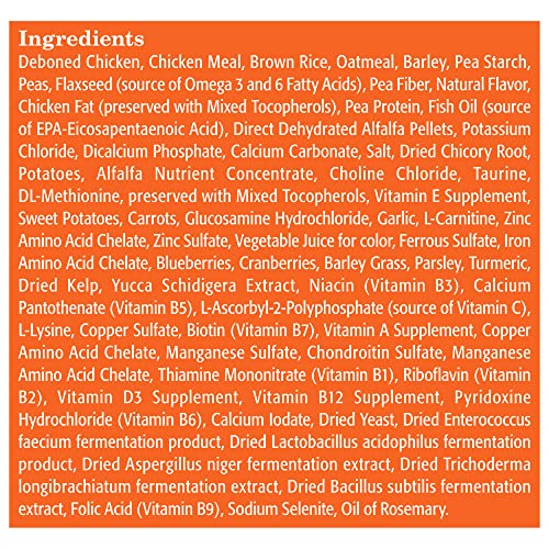 Guaranteed Analysis: Crude Protein 22 % Min Crude Fat 12 % Min Crude Fiber 6 % Max Moisture 10 % Max EPA 0.1 % Min Calcium 0.9 % Min Phosphorus 0.7 % thumbnail