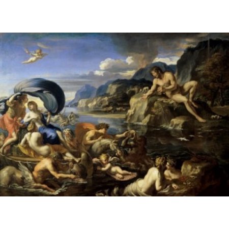 Acis and Galatea Ca 1645-50 Francois Perrier (1590-1650 French) Musee Du Louvre Paris France Canvas Art - Francois Perrier (24 X 36)