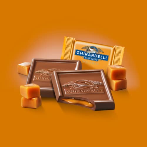 2021 Ghirardelli Chocolate Limited Edition Holiday Tree Box Milk Chocolate Caramel Squares Assortment, Individually Wrapped Bulk Chocolates for Gift G thumbnail