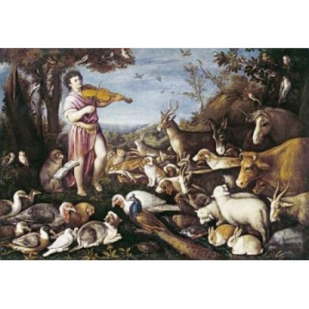 Orpheus Charming the Animals Canvas Art - Leandro Da Ponte (20 X 28)