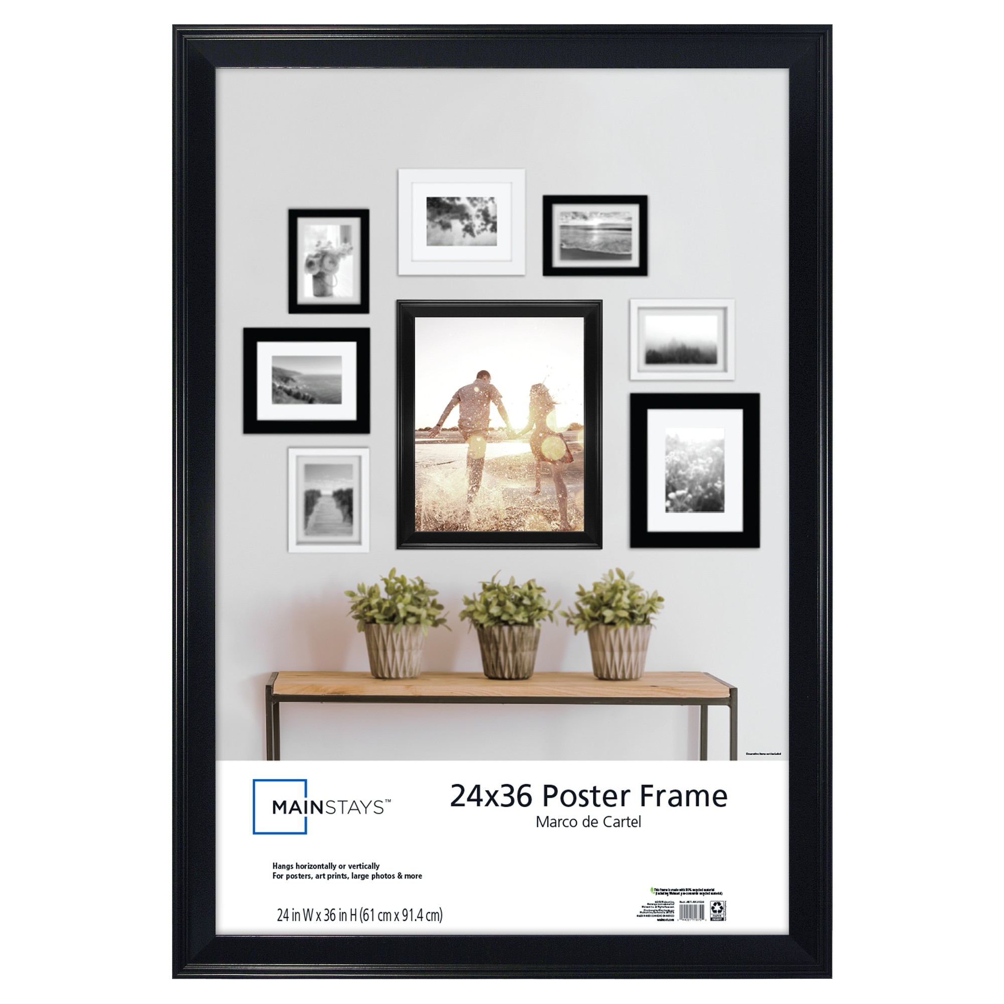 Mainstays 24"x36" Beveled Black Poster Frame