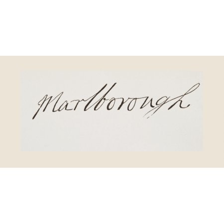 John Churchill 1St Duke of Marlborough 1650 to 1722 English General His Signature from the National and Domestic History of England by William Aubrey