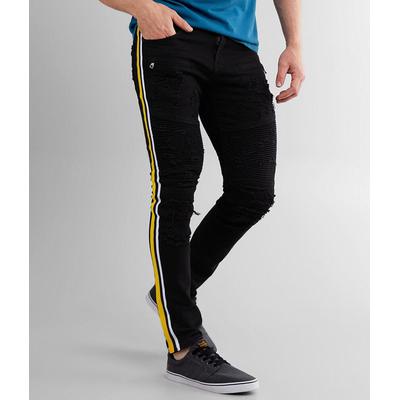 PREME Buffalo Moto Side Stripe Skinny Stretch Jean - Blue 33/32, Men's
