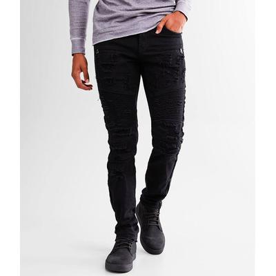 PREME Buffalo Black Moto Skinny Stretch Jean - Blue 33/30, Men's