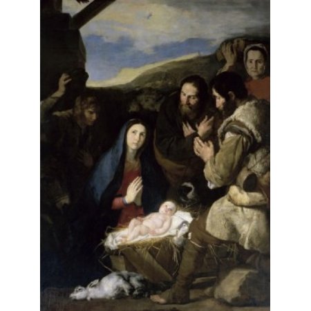 Adoration of the Shepherds 1650 Jusepe De Ribera (1591-1652Spanish) Musee Du Louvre Paris Canvas Art - Jusepe De Ribera (24 X 36)