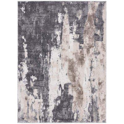 17 Stories Rugs,Euston Modern Area Rugs W/ Abstract Patterns 7681 Medium Pile Area Rug in Gray, Size 48.0 W X 0.5 D in | Wayfair