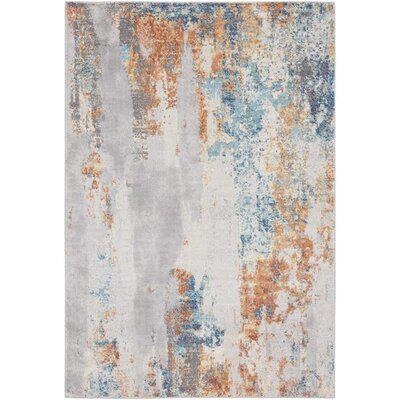 17 Stories Rugs,Divion Modern Area Rugs W/ Abstract Patterns 7681 Medium Pile Area Rug in Orange, Size 96.0 W X 0.5 D in | Wayfair