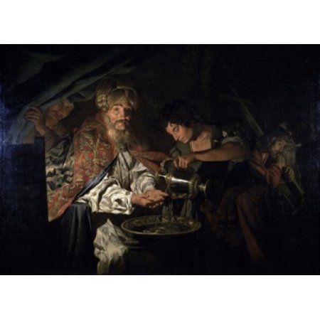 Pilate Washing His Hands 1650 Matthias Stom (1600-1650Dutch) Musee Du Louvre Paris Canvas Art - (24 X 36)