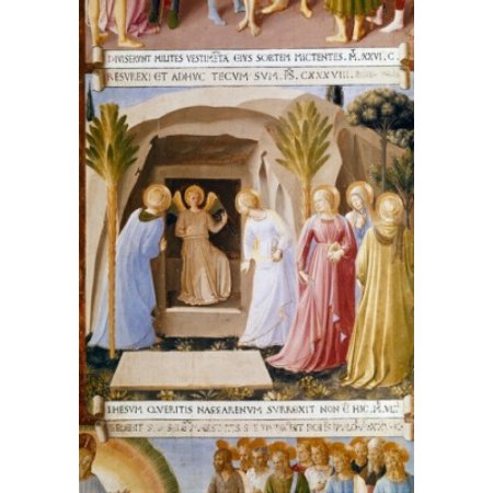 Women at Sepulchre by Fra Angelico 1387-1455 Italy Florence Museo Di San Marco Canvas Art - Fra Angelico (18 X 24)