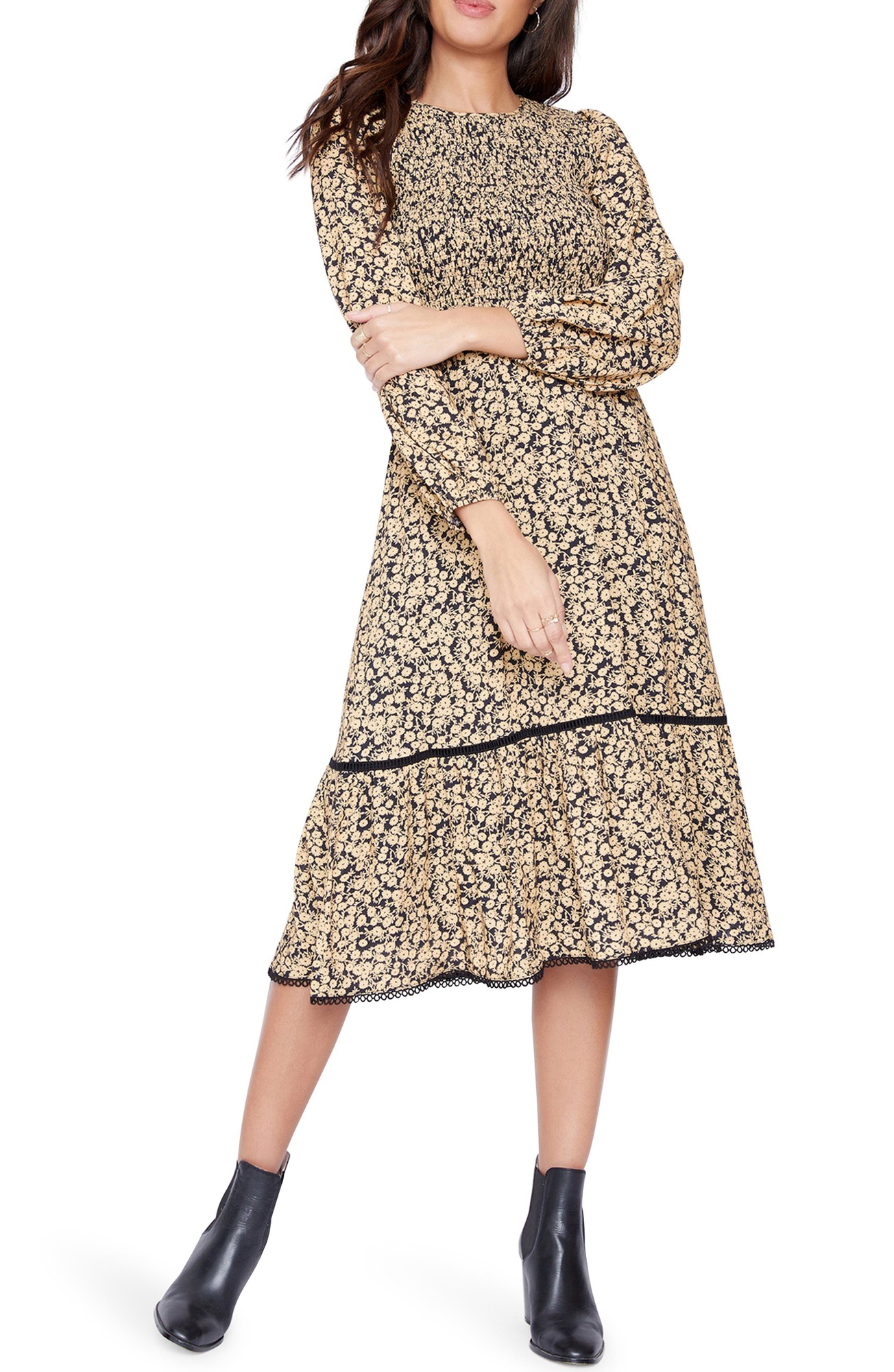 Lost + Wander Pick Me Golden Hour MIDI Dress