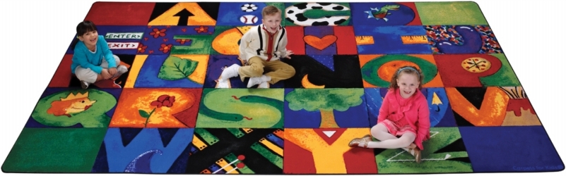 9734 Hide N Seek ABC 8.33 Ft. X 13.33 Ft. Rectangle Rug