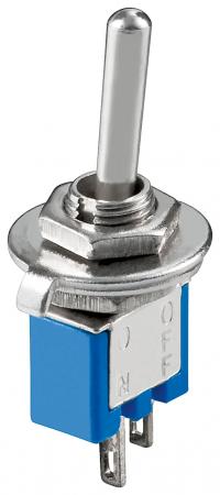 Subminiature Toggle Switch on-OFF 2 Pin Blue Housing - Goobay