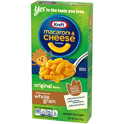 Kraft Original Flavor Whole Grain Macaroni and Cheese Meal (6 Oz Boxes, Pack of 12) thumbnail