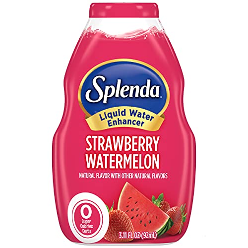 SPLENDA Liquid Water Enhancer Drops  Sugar Free  Zero Calorie  Natural Flavor  Concentrated Drink Mix  3.11 Fl Oz Each Bottle (Strawberry Watermelon  