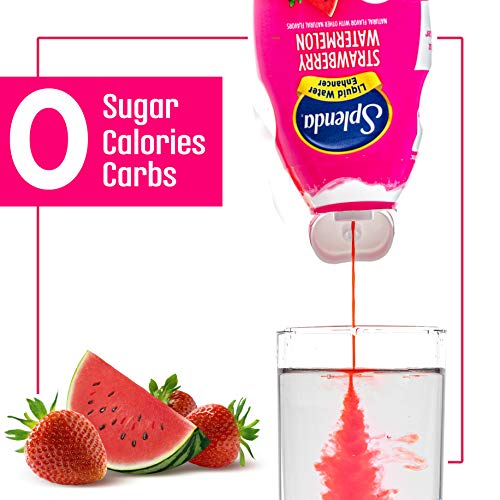 SPLENDA Liquid Water Enhancer Drops  Sugar Free  Zero Calorie  Natural Flavor  Concentrated Drink Mix  3.11 Fl Oz Each Bottle (Strawberry Watermelon   thumbnail