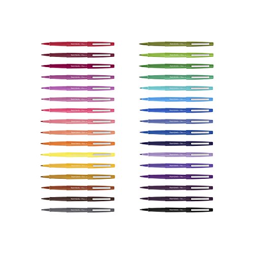 Paper Mate Flair Felt Tip Pens | Medium Point 0.7 Millimeter Marker Pens | Back to School Supplies for Teachers & Students | Assorted Colors, 24 Count thumbnail