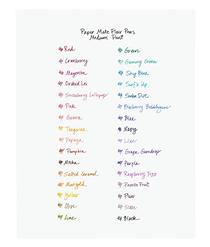 Paper Mate Flair Felt Tip Pens | Medium Point 0.7 Millimeter Marker Pens | Back to School Supplies for Teachers & Students | Assorted Colors, 24 Count thumbnail