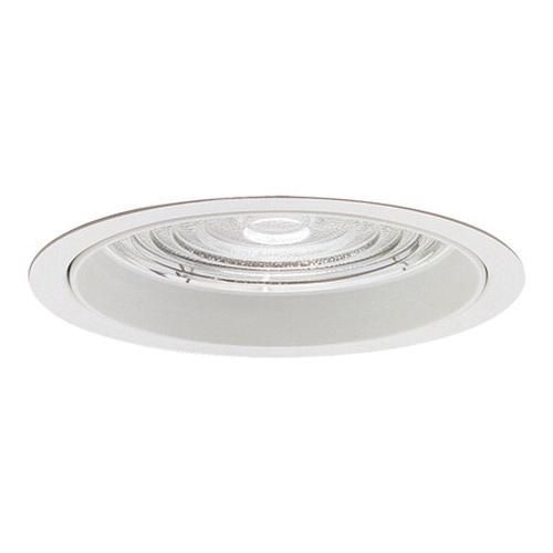 Lightolier 1128 6-3/4 Inch Regressed Diffuser Reflector Trim Round White Diffuser Lytecaster