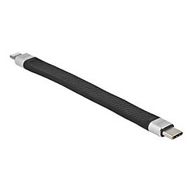 Delock - Lightning-Kabel - USB-C Männlich Bis Lightning Männlich - 13cm - Schwarz - Flach (86941)