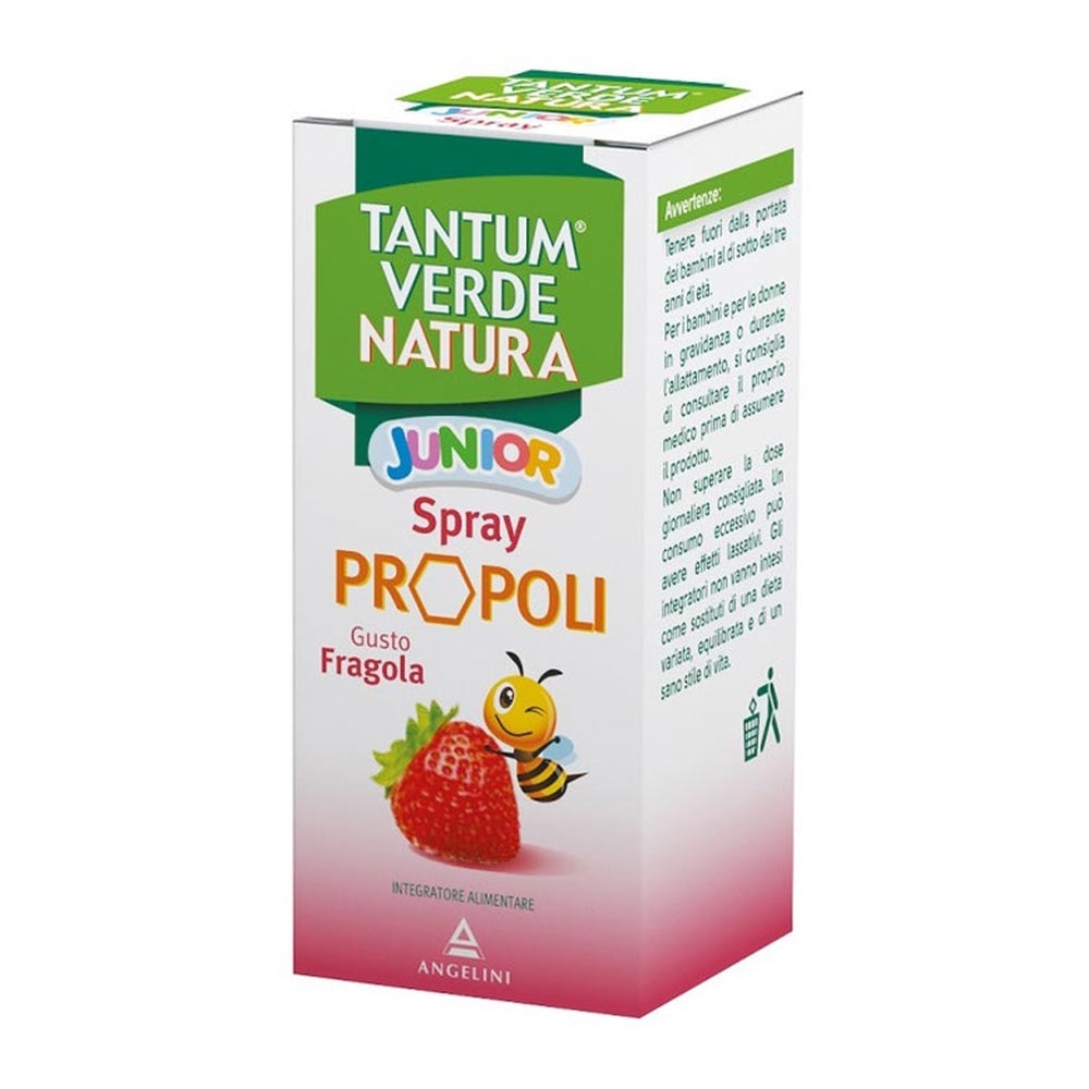 Angelini Tantum Verde Natura Junior Spray Propoli Gusto Fragola, 25ml