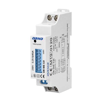 1-fazowy Licznik Energii Elektrycznej, 40A, MID, Wyjście Impulsowe, Podświetlenie, 1 Moduł, DIN TH-3