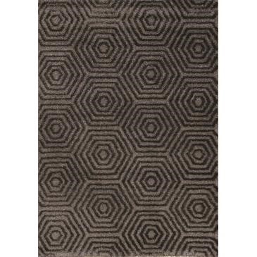 Alpine Rug Co. Boulevard Geometric Glitz Shag Area Rug Dark Gray - 4962/7L40 160230